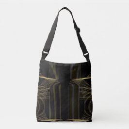 Bolsa Ajustável Arte Dourada, preta, elegante, legal, única linha 