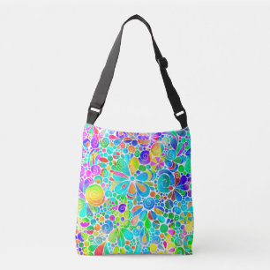 Bolsa Ajustável Arte Fantástica de Esboço - Flores de Abstrato 2