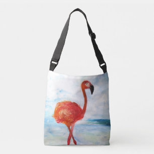 Bolsa Ajustável Arte Flamingo Cor-de-rosa, Arte Excessiva de Impre