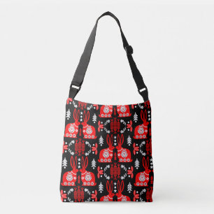 Bolsa Ajustável Arte Foliar Nórdica Escandinava do Coelho
