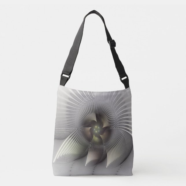 Bolsa Ajustável Arte Fractal de Forma 3D Abstrata Moderna (Frente)