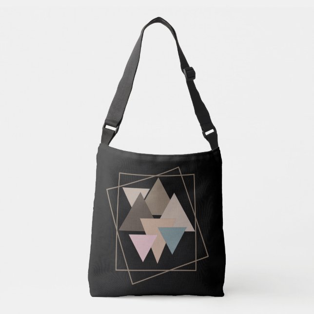 Bolsa Ajustável Arte futurista geométrica abstrato moderna (Frente)