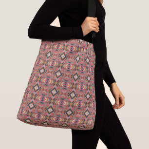 Bolsa Ajustável Arte Original Maximalista Rosa e Preto