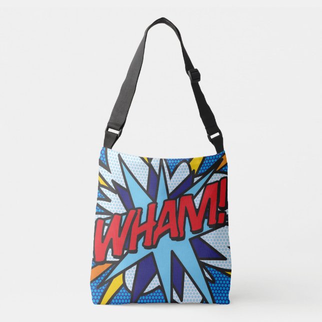 Bolsa Ajustável Arte Pop de Quadrinhos WHAM! BANG! (Frente)