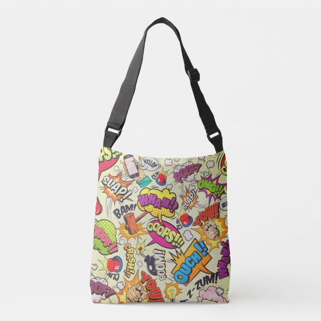 Bolsa Ajustável Arte Retro Pop de Quadrinhos (Frente)