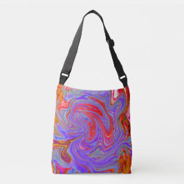 Bolsa Ajustável Arte retrógrada de Abstrato de Groovy Vermelho e R