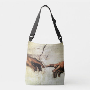 Bolsa Ajustável Arte Vintage das Mãos de Michelangelo