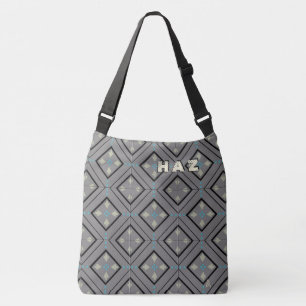 Bolsa Ajustável Artes e Artesanatos de Cinza e preto - Monograma