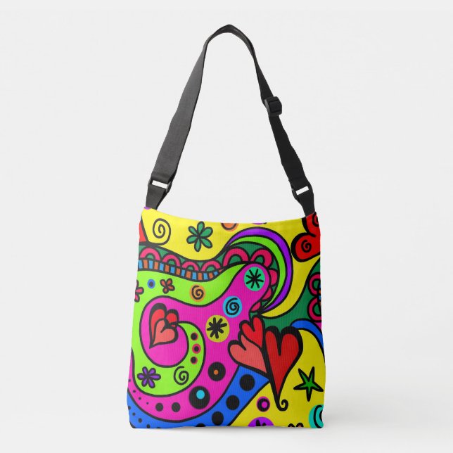 Bolsa Ajustável Artsy Heart Design (Frente)