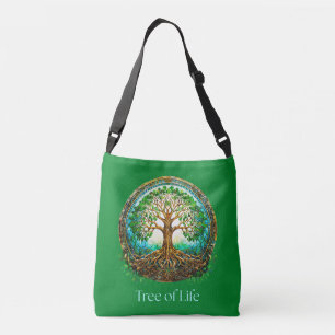 Bolsa Ajustável Árvore Celta da Vida em Emerald Green