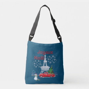 Bolsa Ajustável Árvore de Natal Torre Eiffel Paris - Caminhão Verm