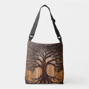 Bolsa Ajustável Árvore Jacaranda: A Arte da Natureza em Madeira,