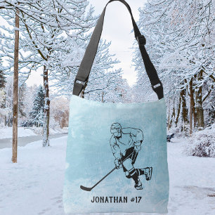 Bolsa Ajustável Assinatura do jogador do time de hóquei em gelo