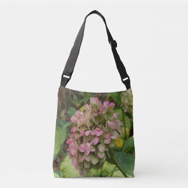 Bolsa Ajustável Autumn Hydrangea Bloom com Ouro Hosta Leaves (Frente)