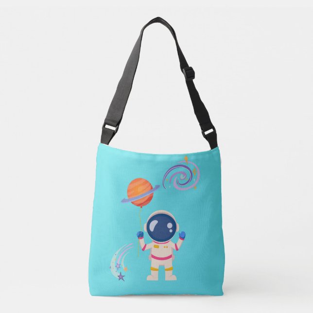 Bolsa Ajustável Aventuras de desenho animado espacial. (Frente)