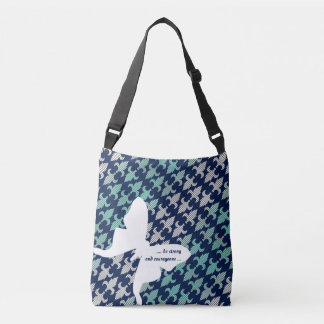 Bolsa Ajustável Azul da meia-noite da hortelã do damasco da xadrez