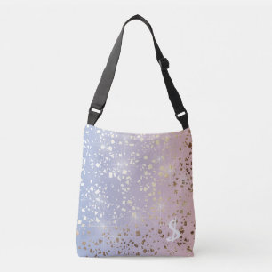 Bolsa Ajustável Azul Dourado da serenidade de quartzo cor-de-rosa