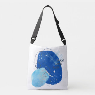 Bolsa Ajustável Azul e Azul Claro Abstrato