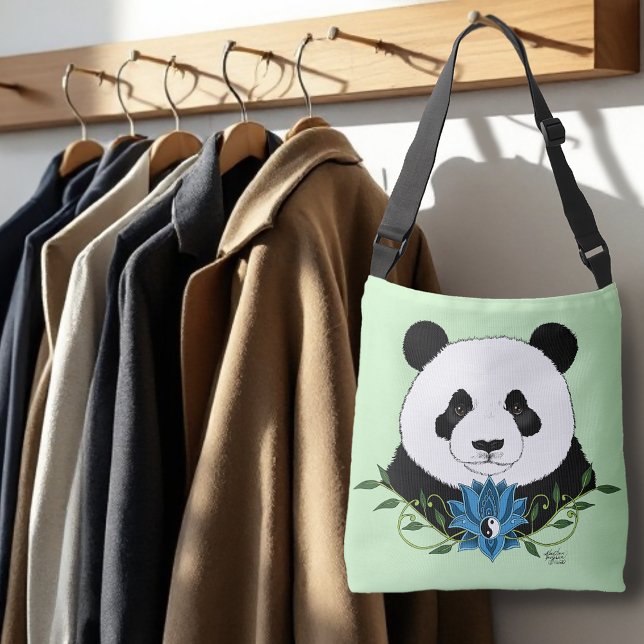 Bolsa Ajustável Azul Flor de Lotus Panda Bear (Criador carregado)