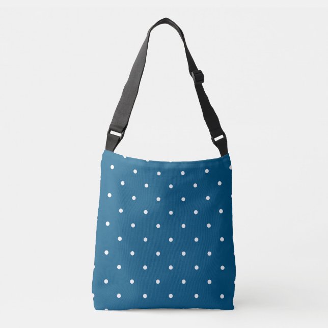 Bolsa Ajustável Azul-índio com pontos brancos (Frente)