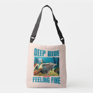 Bolsa Ajustável Azul profundo e sensação de boa Sereia e golfinho
