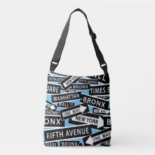 Bolsa Ajustável Azul-tipográfico Nova Iorque