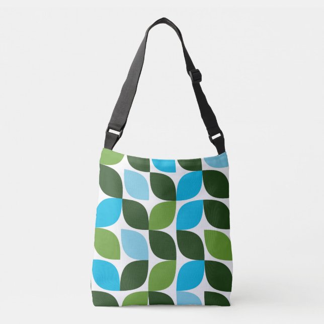 Bolsa Ajustável Azul, verde, legal, moda, abstrato da natureza mod (Frente)