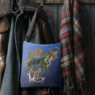 Bolsa Ajustável Azul Verde-Tartaruga do Mar