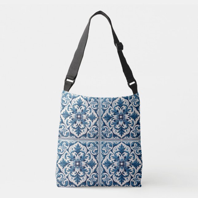 Bolsa Ajustável Azulejo azul português (Frente)