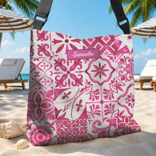 Bolsa Ajustável Azulejo Siciliano Mediterrâneo Vermelho de Verão