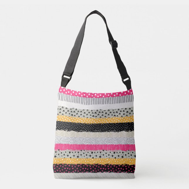 Bolsa Ajustável Azulejos de patch: Design sem costura versátil. (Frente)