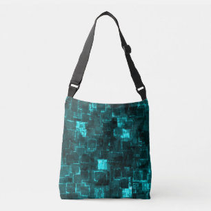 Bolsa Ajustável Azulejos Digitais Aqua Glimmer
