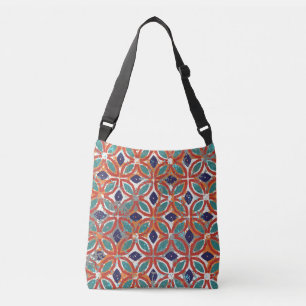 Bolsa Ajustável Azulejos geométricos: origem étnica vintage.