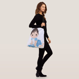 Bolsa Ajustável Baby Bag - All-Over-Impressão Cross Body Bag, Mé