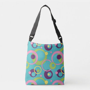 Bolsa Ajustável Bag All-Over-Impressão dos círculos Azuis Funky