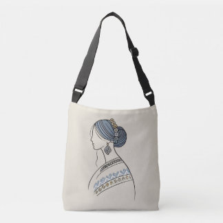 Bolsa Ajustável Bag Crossbody de arte popular ucraniana elegante