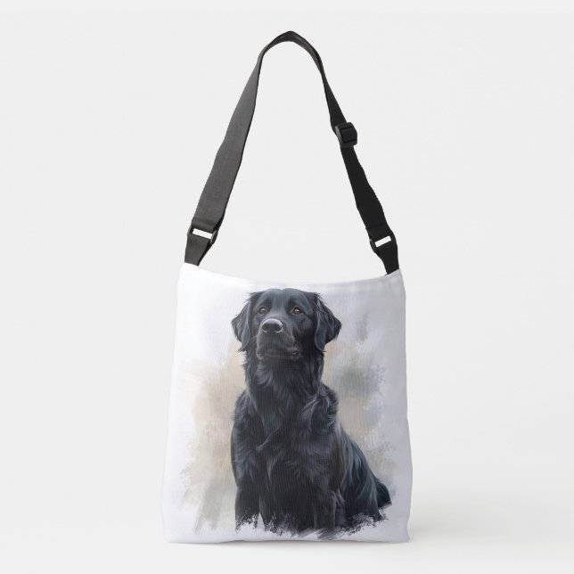 Bolsa Ajustável Bag (Crossbody) do Retriever Placado Preto (Frente)