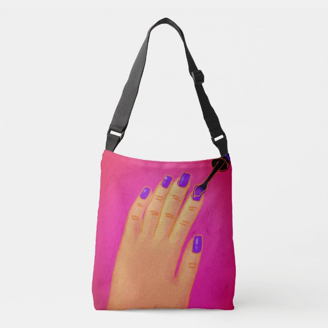 Bolsa Ajustável Bag de ferramentas técnicas do Unhas Nail Roxo (Frente)
