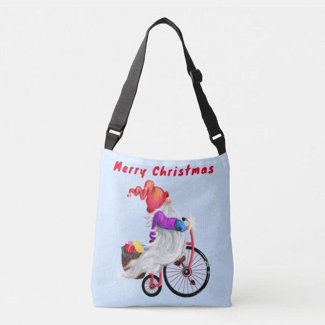 Bolsa Ajustável Bag Gnomo de Crossbody de Natal com presentes (Frente)