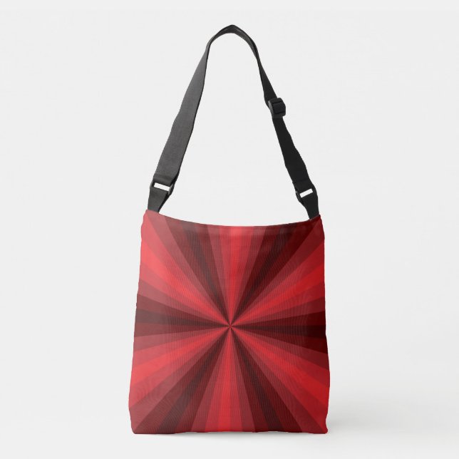 Bolsa Ajustável Bag Vermelho All-Over-Impressão de Illusão Óptica (Frente)