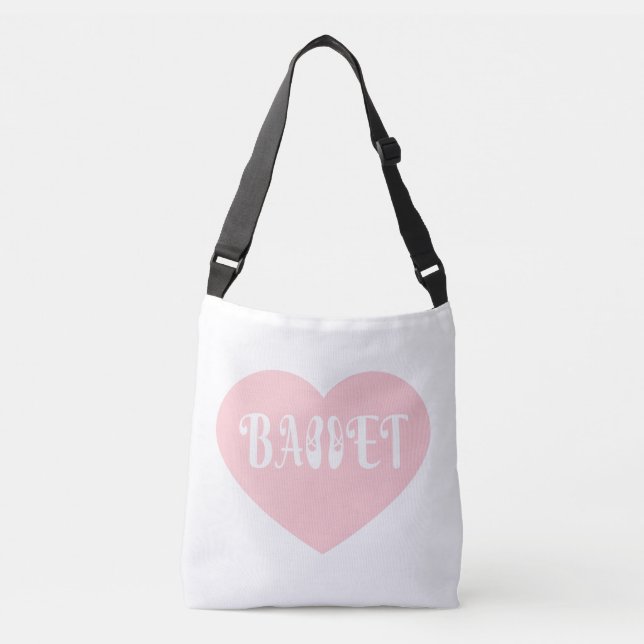 Bolsa Ajustável Balé Love Dance Personalize Ctomizeus (Frente)