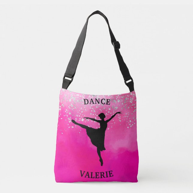 Bolsa Ajustável Ballerina Dance Pink Ombre Sparkle (Frente)