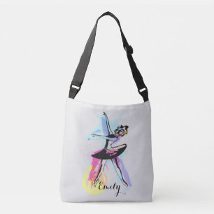 Bolsa Ajustável Ballerina Dancer Watercolor Personalizada