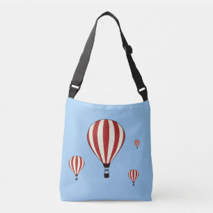 Bolsa Ajustável Balões vermelhos e brancos no azul celeste