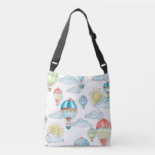 Bolsa Ajustável Balões Vintage: Whimsical Watercolor Sem Costura.