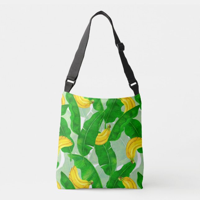 Bolsa Ajustável Bananas e folhas design (Frente)