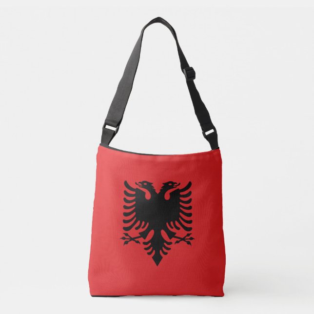 Bolsa Ajustável Bandeira albanesa (Frente)
