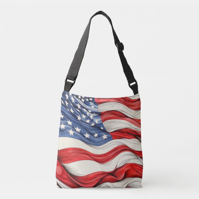 Bolsa Ajustável Bandeira Americana (Frente)