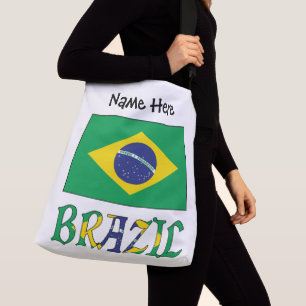 Bolsa Ajustável Bandeira Brasileira Nome Personalizado