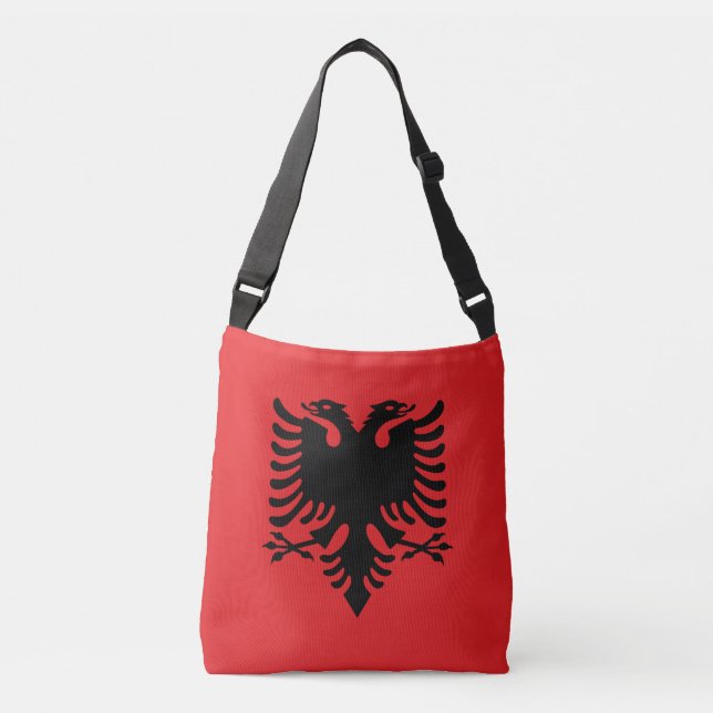 Bolsa Ajustável Bandeira da Albânia (Frente)